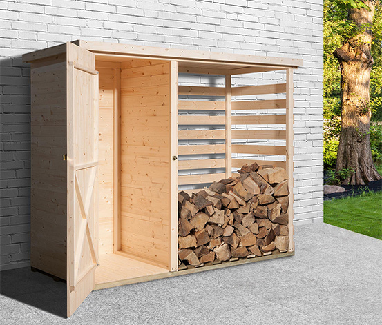 WEKA Brennholzlager inkl. Gartenschrank