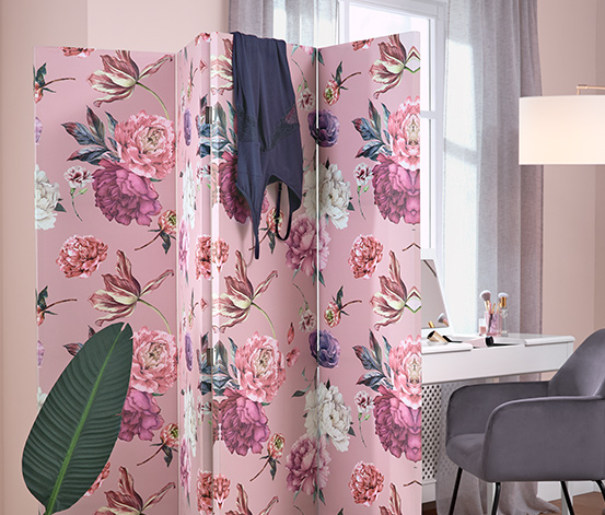 Paravent Mit Blumenmotiv Online Bestellen Bei Tchibo 384010