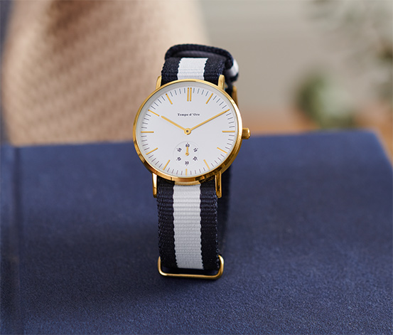 Quarz-Armbanduhr aus Edelstahl