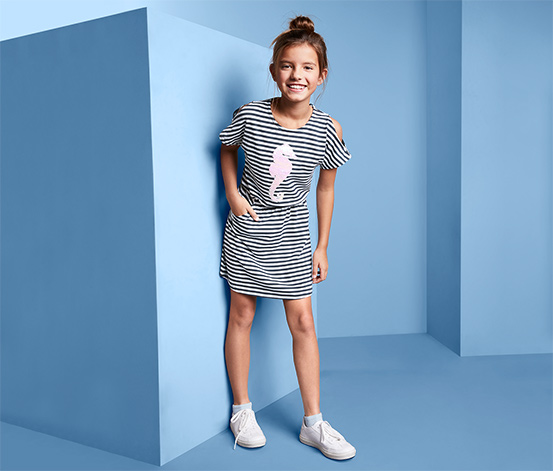 Jerseykleid mit Wendepailletten