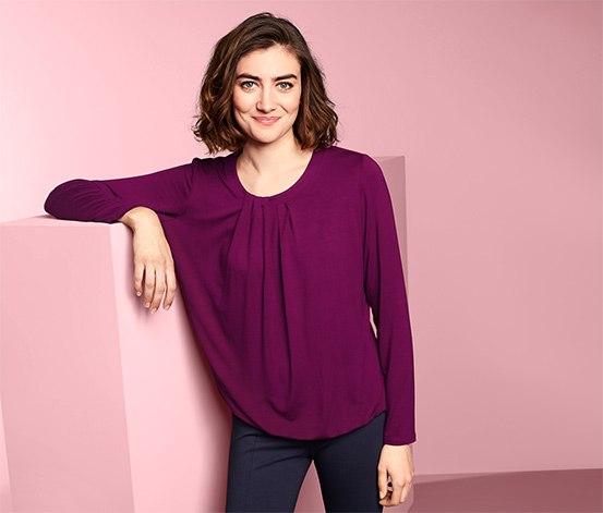 Langarmshirt mit dekorativem Ausschnitt