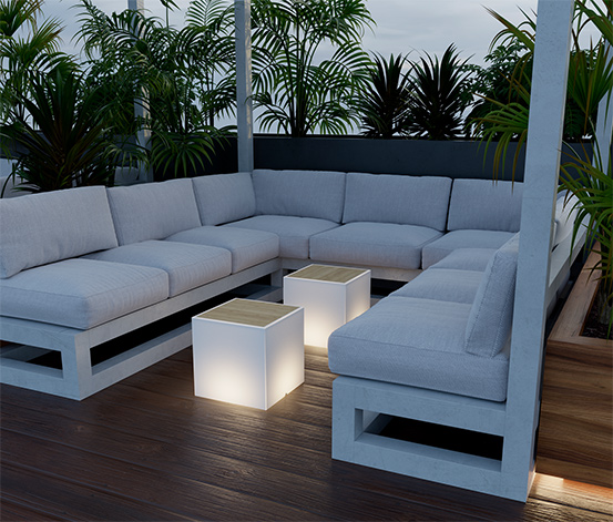 New Garden Outdoor-LED-Tisch »Bora Wood«