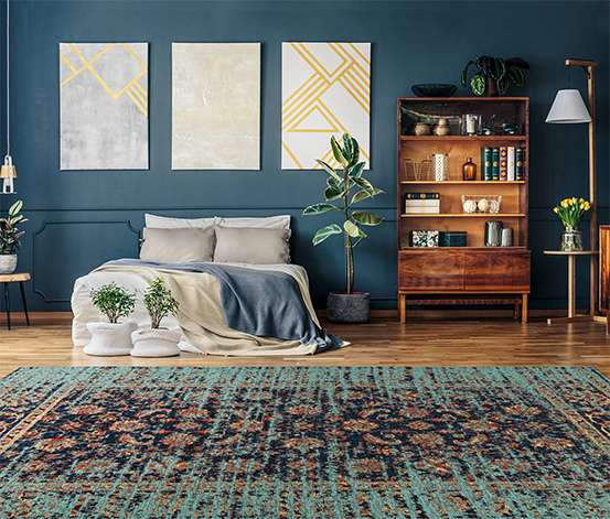 Kurzflorteppich »Charme 225«, multi/blau, ca. 120 x 180 cm