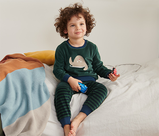 Kleinkinder-Nicki-Pyjama mit Walrossprint