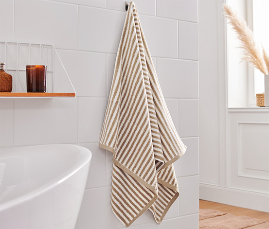 Premium-Badetuch naturweiß und beige online bestellen
