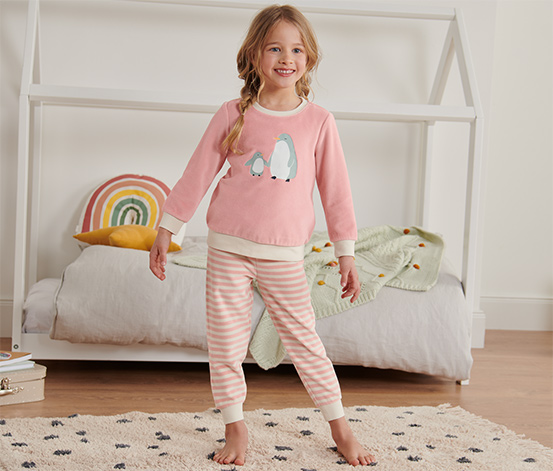 Kleinkinder-Nicki-Pyjama mit Pinguinprint