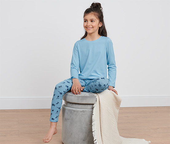 Kinder-Pyjama blau online bestellen
