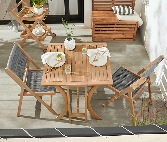 Zusammenklappbares Balkon-Set »Lenja« mit Textilgeflecht 