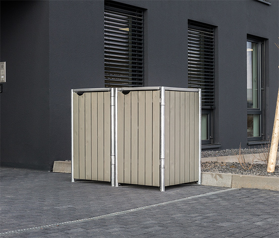 Mülltonnenbox, Nadelholz, 2x 240 l
