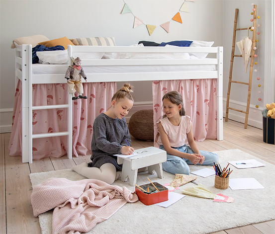 Hoppekids Halbhochbett »Dream« ca. 90 x 200 cm weiß online bestellen Hoppekids Halbhochbett »Dream« ca. 90 x 200 cm weiß online bestellen