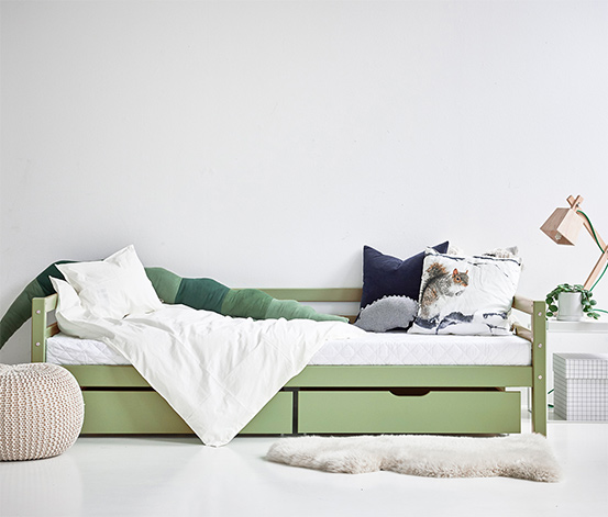 Hoppekids Schubladen-Set auf Rollen, grün