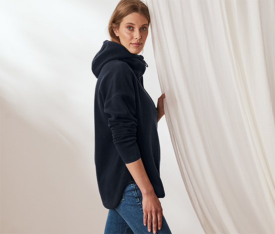 Fleece-Kapuzenpullover