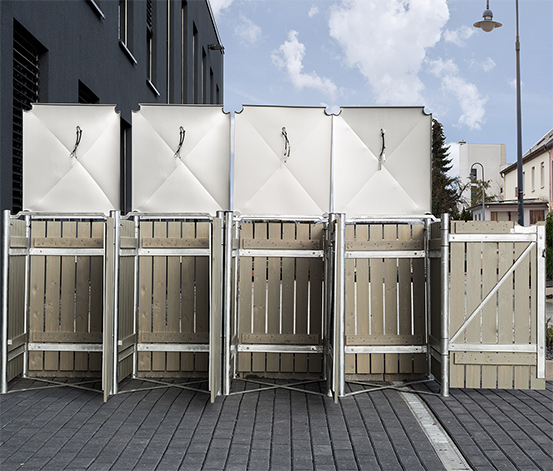 Mülltonnenbox, Nadelholz, 4x 240 l