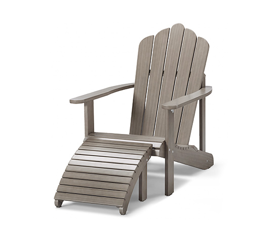 Beach Chair mit Fußteil, grau