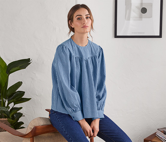 Seersucker-Bluse online bestellen