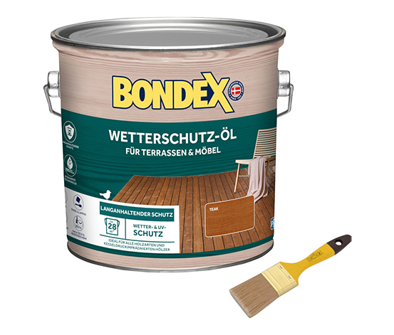 Bondex Wetterschutz-Öl, 2,5 l, teak