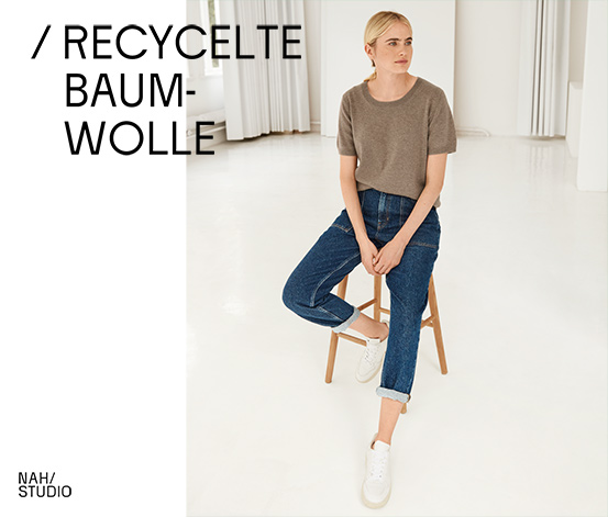 NAH/STUDIO Mom-Jeans | recycelte Baumwolle, Dark Blue