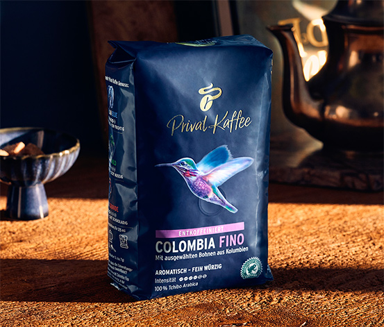Privat Kaffee Colombia Fino (entkoffeiniert) - 500 g Ganze Bohne