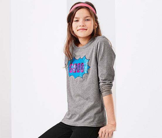 Langarmshirt mit Wendepailletten