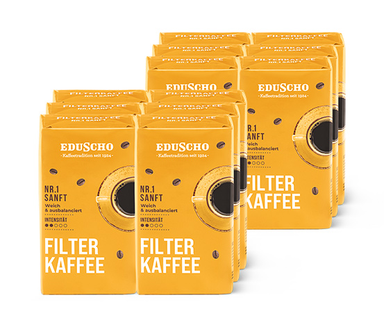 Eduscho Filterkaffee Nr.1 Sanft - 12x 500 g Gemahlen