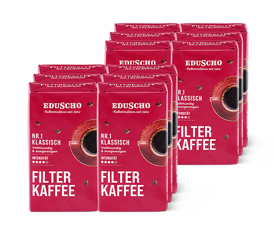 Eduscho Filterkaffee Nr.1 Klassisch - 12x 500g Gemahlen
