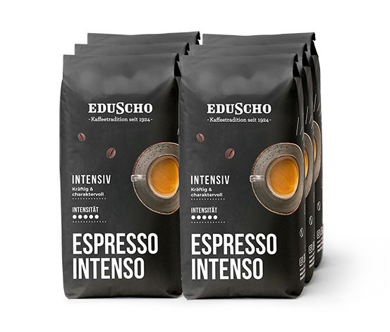 Eduscho Espresso Intenso - 6x 1 kg Ganze Bohne