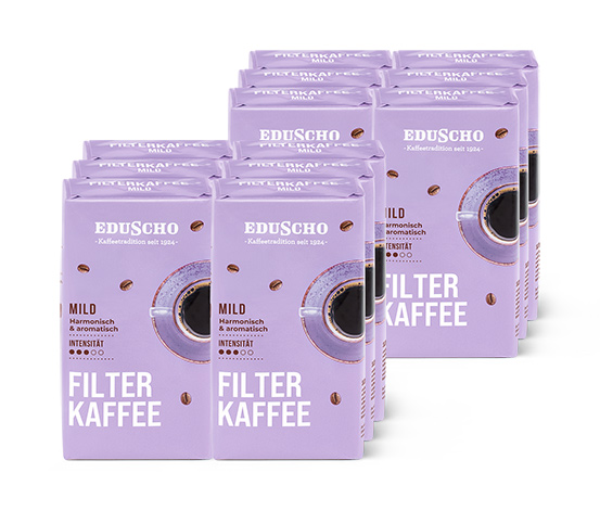 Eduscho Filterkaffee Mild - 12x 500g Gemahlen