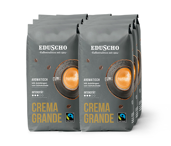 Eduscho Crema Grande - 6x 1 kg Ganze Bohne