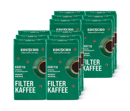 Eduscho Filterkaffee Kräftig - 12x 500 g Gemahlen