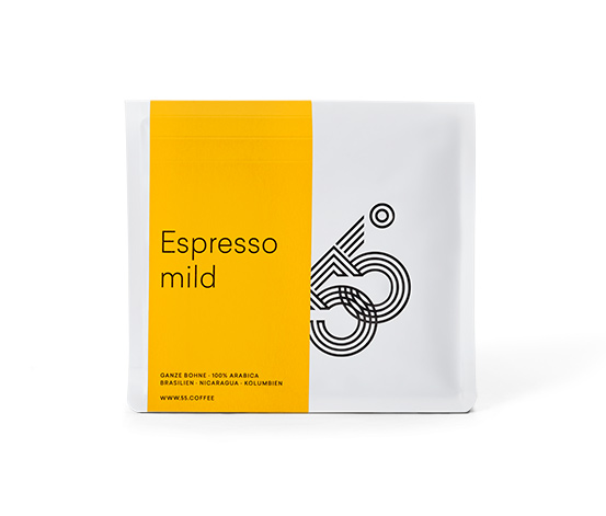 55 Degrees - Espresso mild - 250 g Ganze Bohne