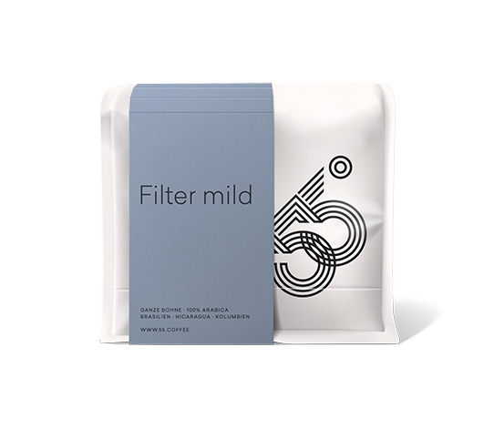 55 Degrees - Filterkaffee mild - 250 g Ganze Bohne