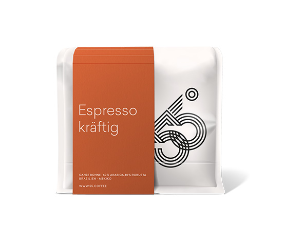 55 Degrees - Espresso kräftig - 250 g Ganze Bohne