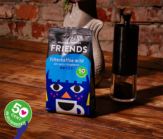 BEANS BROTHERS FRIENDS Filterkaffee Mild - 10x 250 g Gemahlen