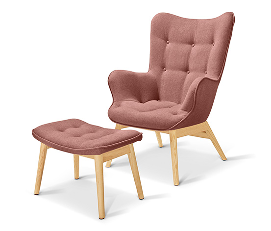 Sessel mit Fußhocker