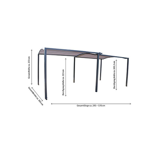 LecoPergola »Jotta«, ausziehbar, ca. 300 x 300 cm online bestellen bei