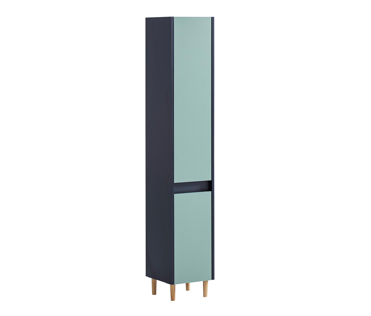 Thumbnail - Tchibo - Hochschrank »Lovis« - 30x33x170cm - blau - Holz / Metall / Eschen-Massivholz