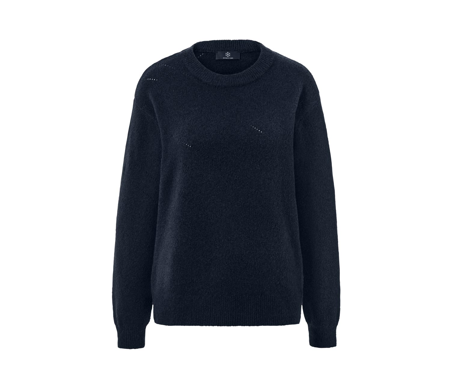 Thumbnail - Strickpullover mit Ajour-Muster - Damen - Gr. L - dunkelblau