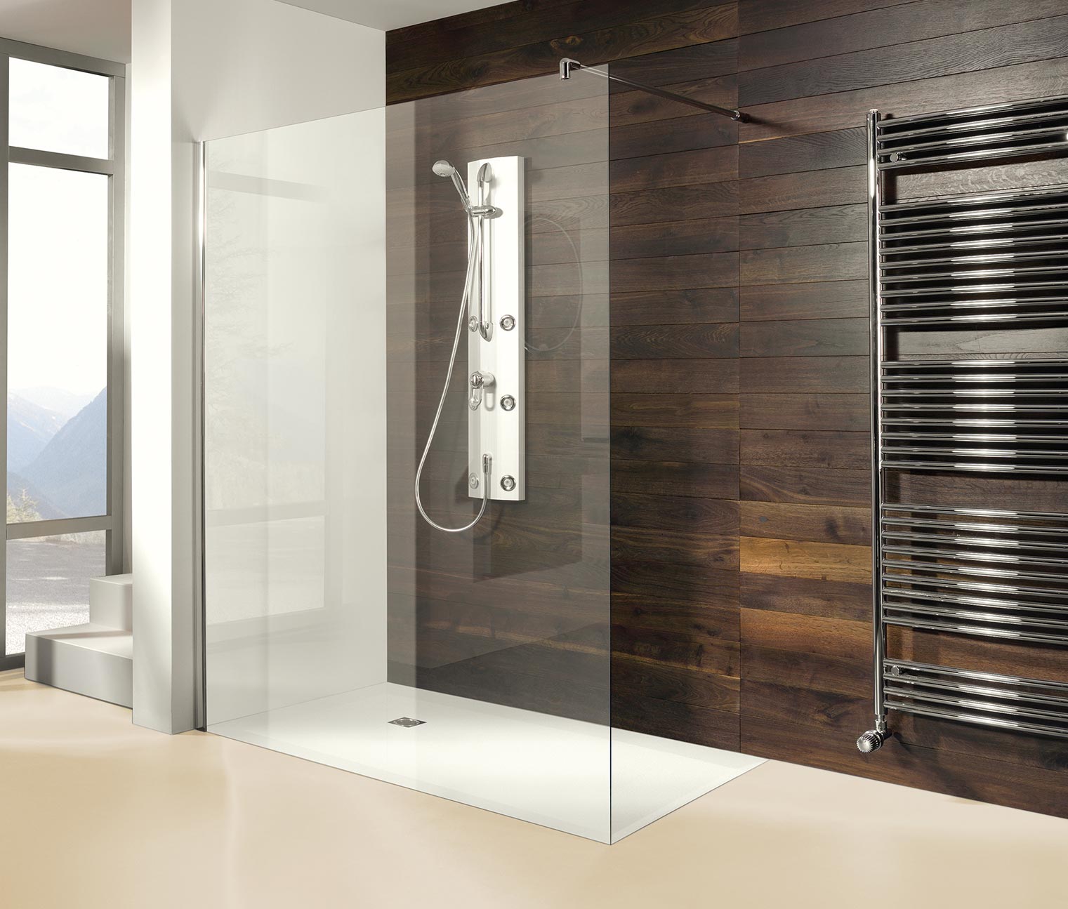 Thumbnail - Breuer®-Dusche »Entra« – Duschwand - Gr. 1,40 - silber
