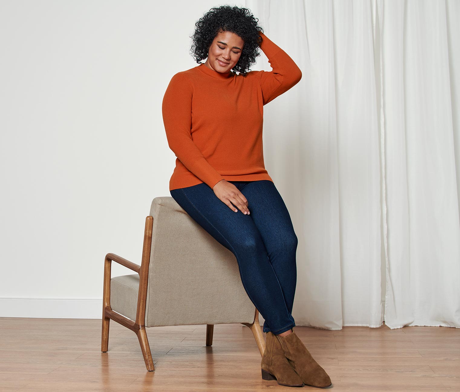 Thumbnail - Tchibo - Strickpullover - Damen - Gr. XL - orange