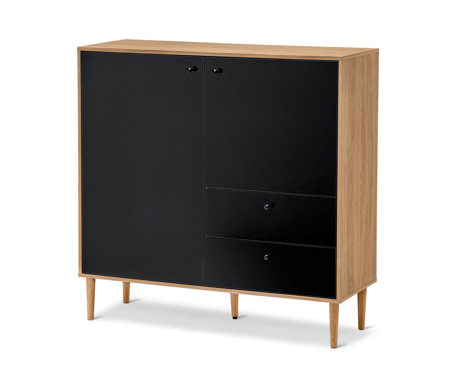 Thumbnail - Tchibo - Highboard »Bekeson« - 110,5x40x111cm - anthrazit - Echtholzfurnier / Holz / Eichenholz