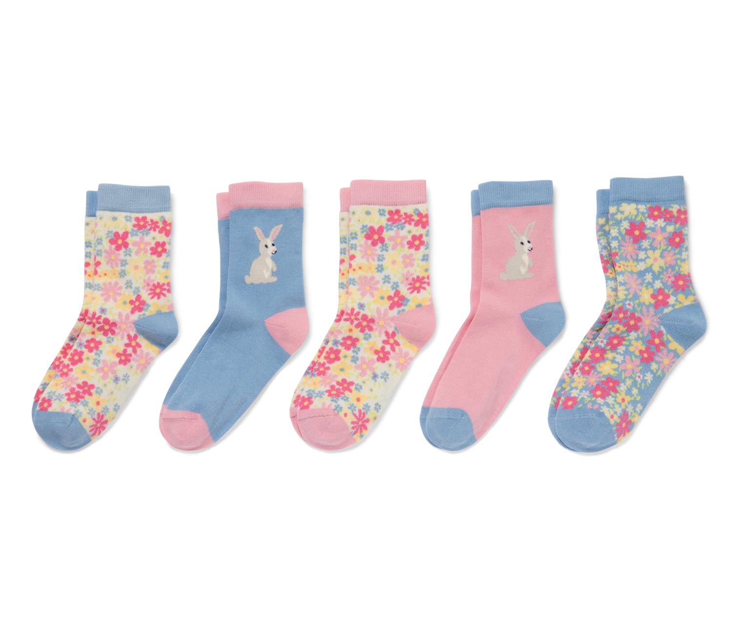 Thumbnail - Tchibo - 5 Paar Kleinkind-Socken - Damen - Gr. 23-26 - hellblau