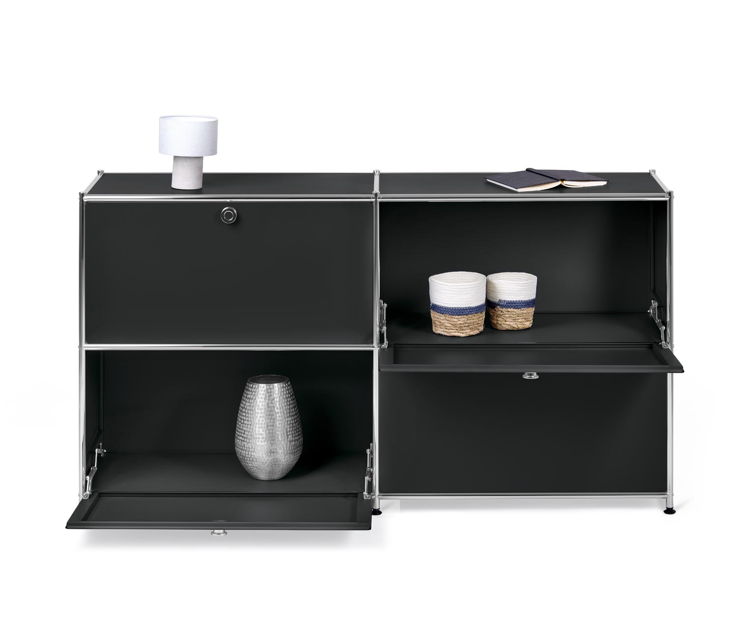 Thumbnail - Tchibo - Sideboard »Cn3« mit vier Klappen - 152x40x82,5cm - schwarz - Stahl / Aluminium / Kunststoff