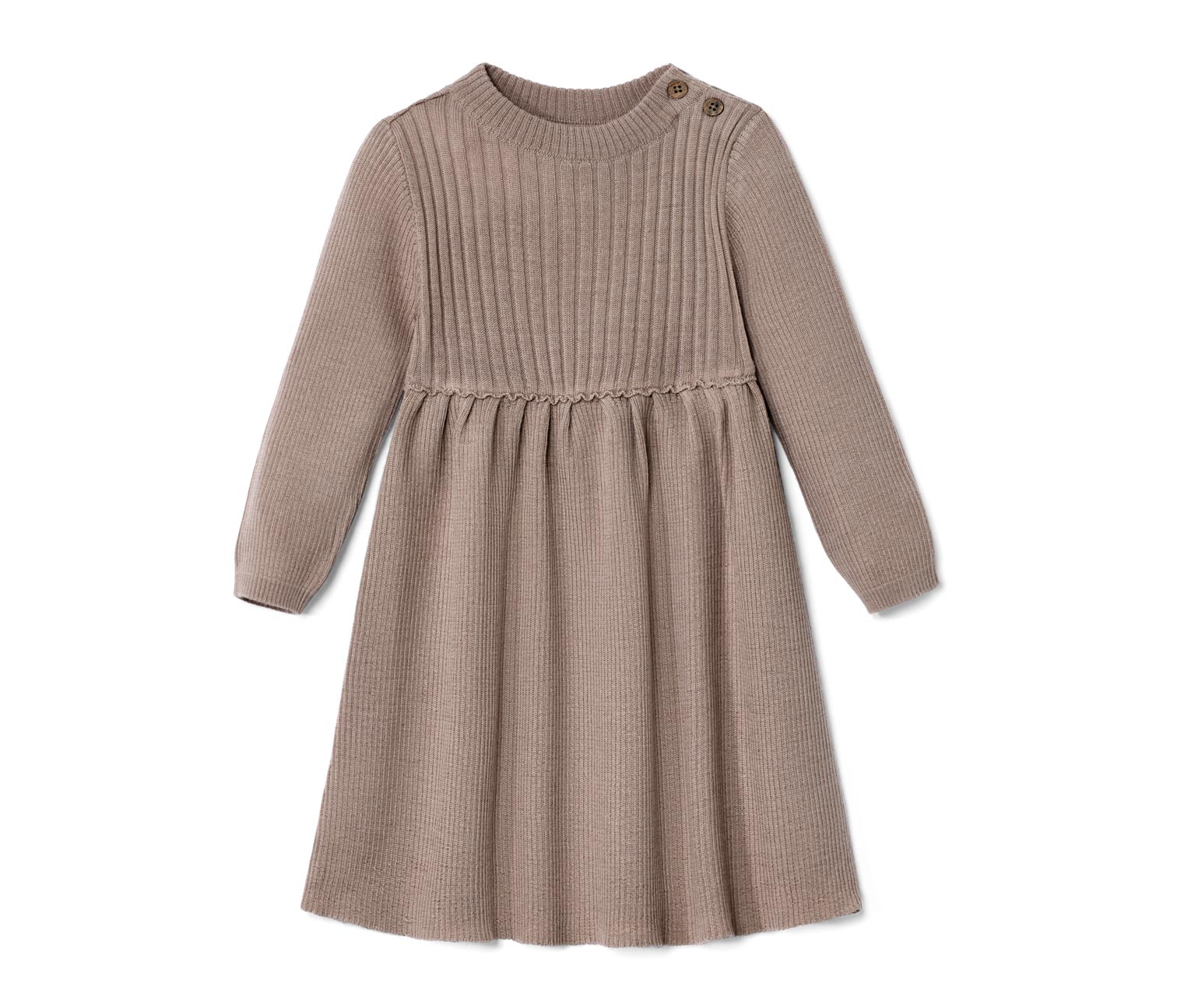 Thumbnail - Tchibo - Kleinkind-Merino-Strickkleid - Mädchen - Gr. 110/116 - beige