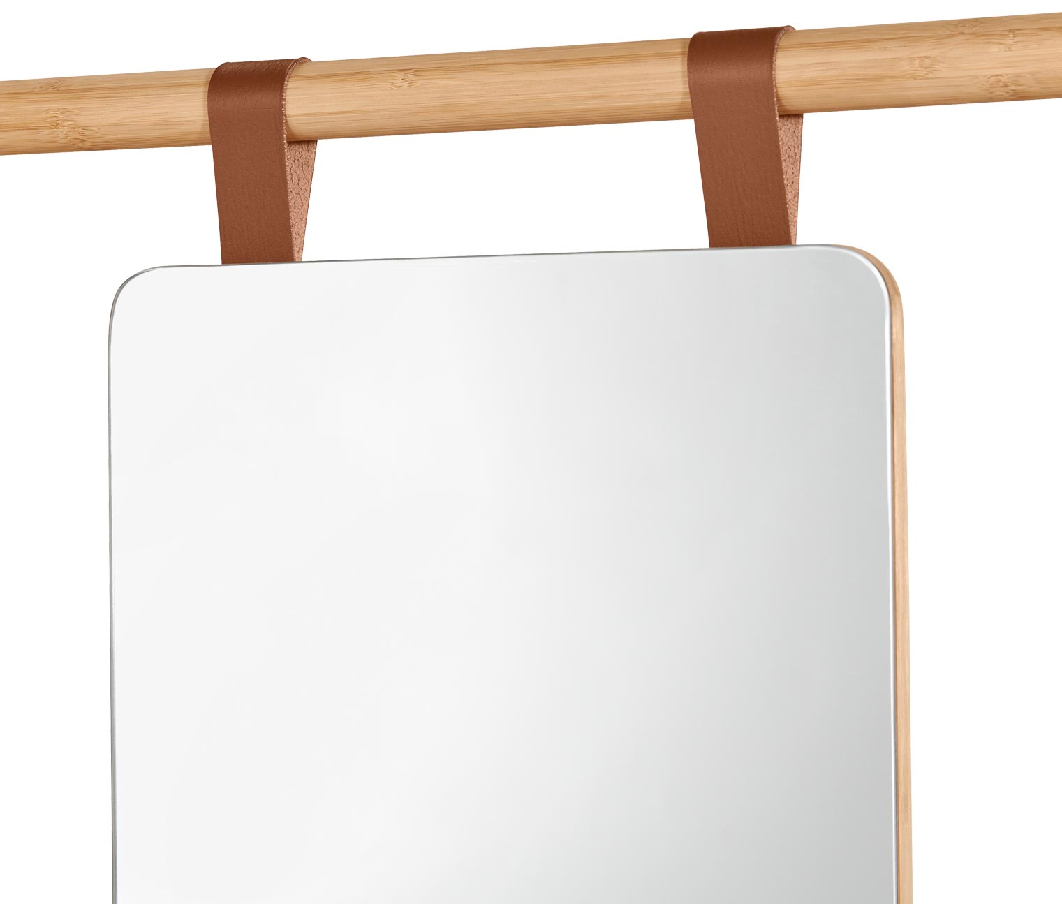 Thumbnail - Tchibo - Garderobe mit Spiegel - 113x45,5x181cm - naturfarben - Bambusholz / Glas / Polyurethan