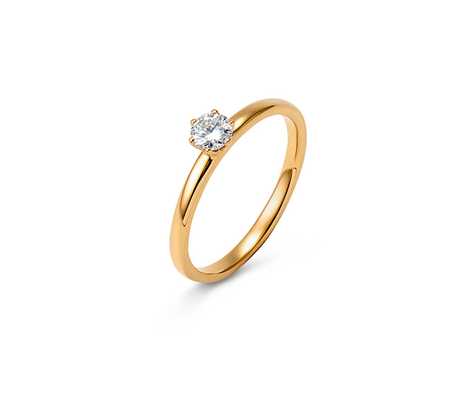Thumbnail - Tchibo - 585 Gold-Ring mit Brillant - Gr. 18 - gold