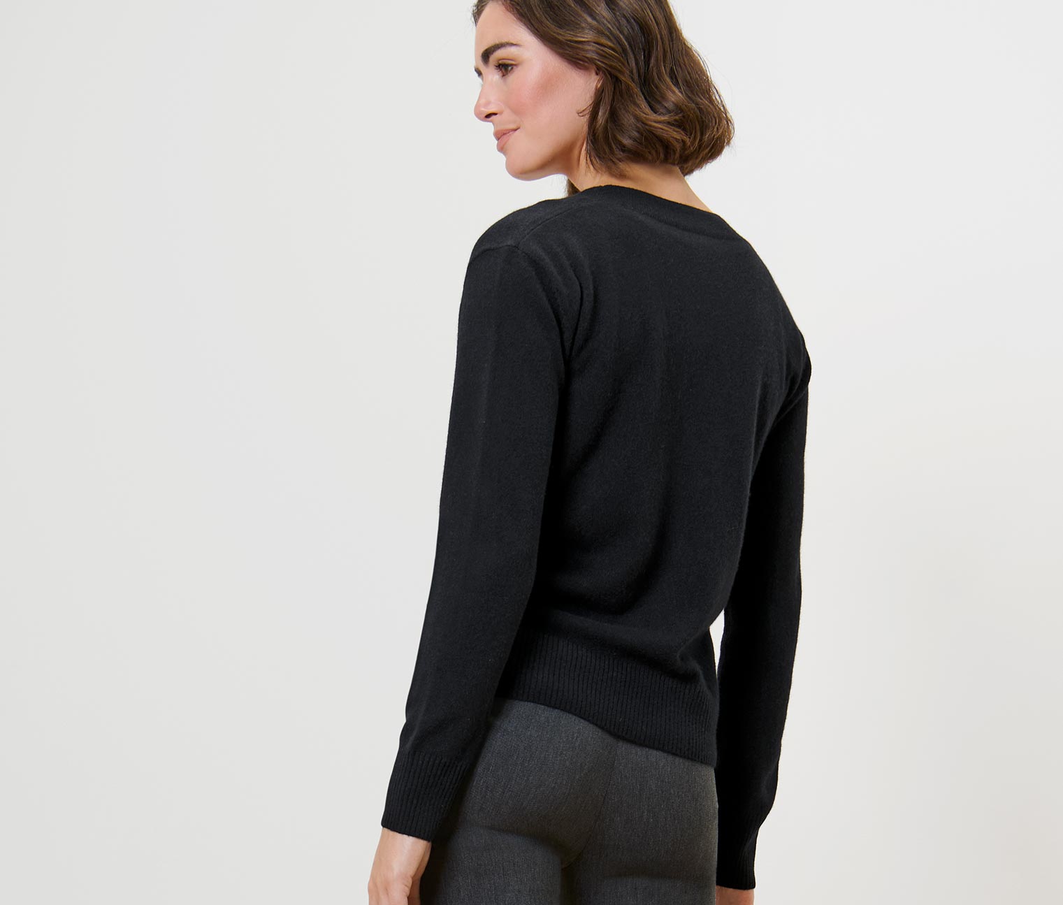 Thumbnail - Tchibo - Feinstrick-Cardigan mit Cashmere - Damen - Gr. XL - schwarz