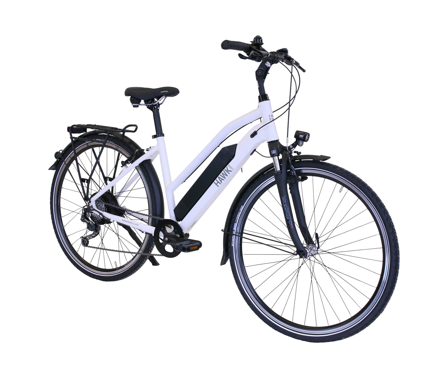 Thumbnail - Hawk Bikes E-Bike Damen »e-Trekking Lady Bafang« - hellgrau