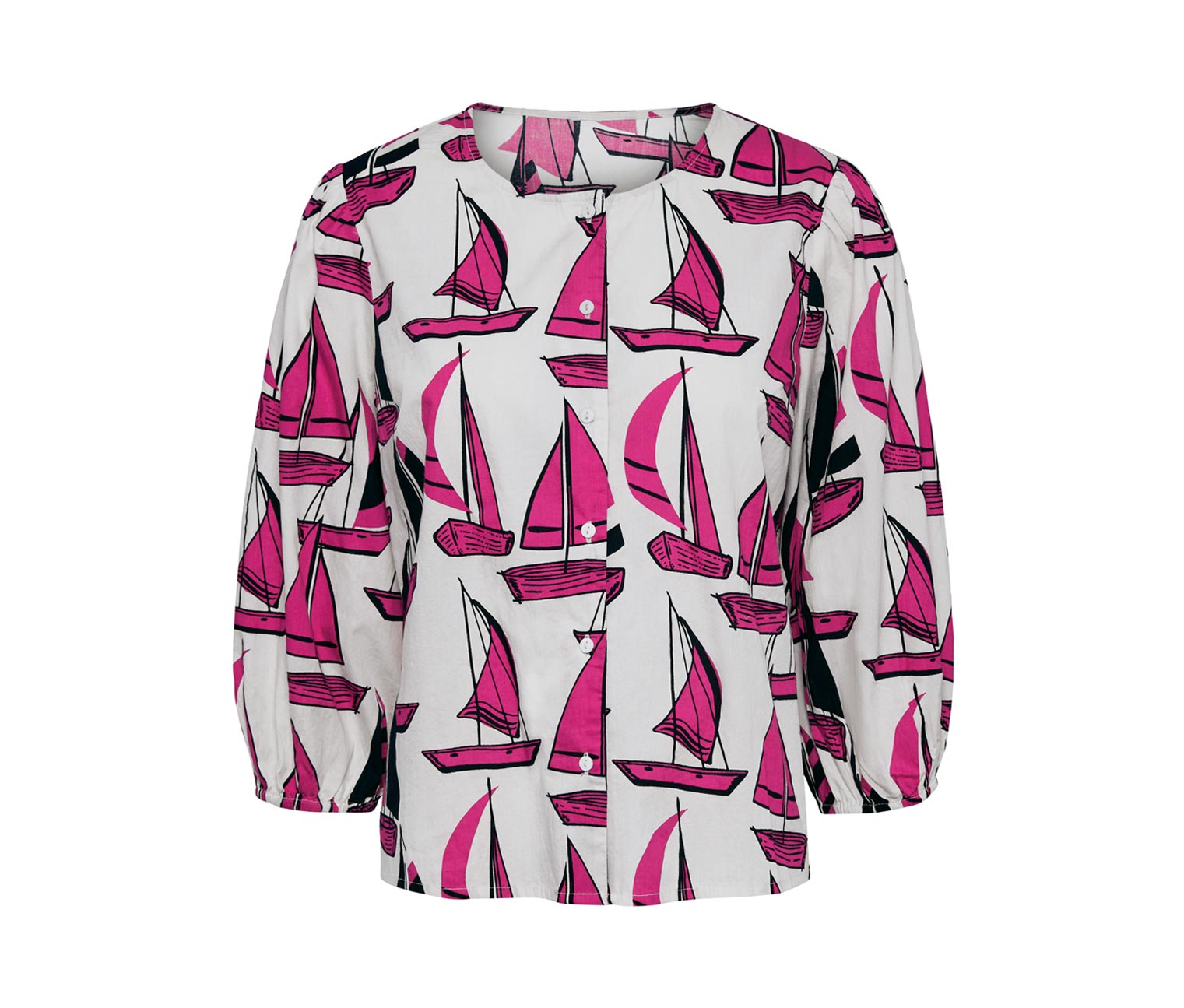Thumbnail - Tchibo - Bluse mit Print - Damen - Gr. 36 - weiß