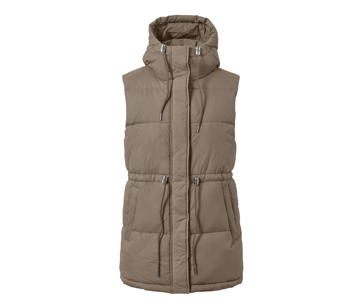 Thumbnail - Tchibo - Stepp-Weste mit Kapuze - Damen - Gr. XL - taupe