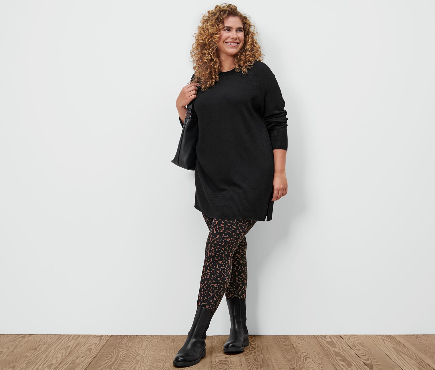 Thumbnail - Tchibo - Bedruckte Leggings - Damen - Gr. S - schwarz/print